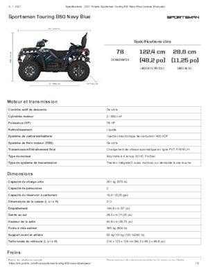 ऑल-टेरेन व्हीकल (एटीवी) और क्वाड Polaris Sportsman touring 850 