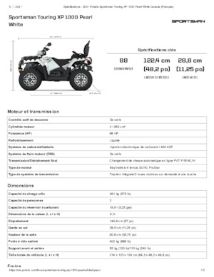ऑल-टेरेन व्हीकल (एटीवी) और क्वाड Polaris Sportsman touring XP 1000