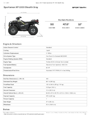 ऑल-टेरेन व्हीकल (एटीवी) और क्वाड Polaris Sportsman XP 1000