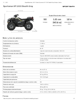 ऑल-टेरेन व्हीकल (एटीवी) और क्वाड Polaris Sportsman XP 1000
