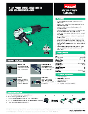 एंगल ग्राइंडर Makita GA4553R 