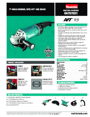 एंगल ग्राइंडर Makita GA7070X1 