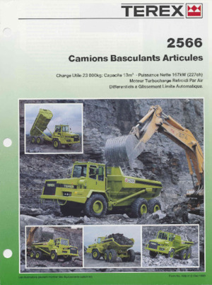 आर्टिकुलेटेड डंप ट्रक Terex 2566