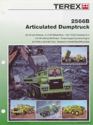 आर्टिकुलेटेड डंप ट्रक Terex 2566B