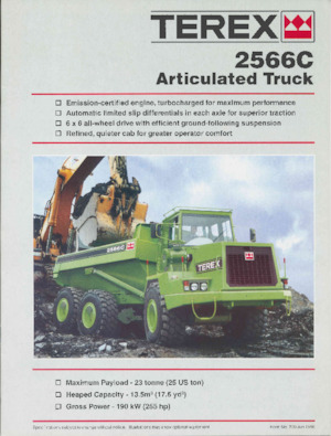 आर्टिकुलेटेड डंप ट्रक Terex 2566C