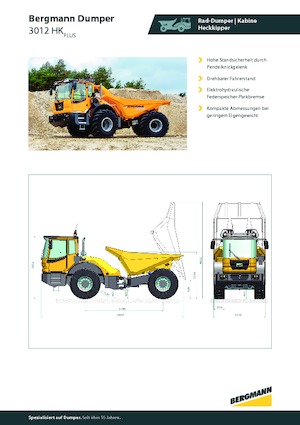 आर्टिकुलेटेड डंप ट्रक Bergmann 3012HK Plus