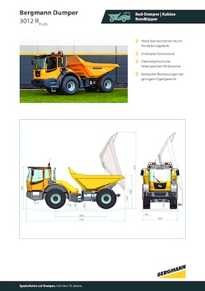 आर्टिकुलेटेड डंप ट्रक Bergmann 3012R Plus