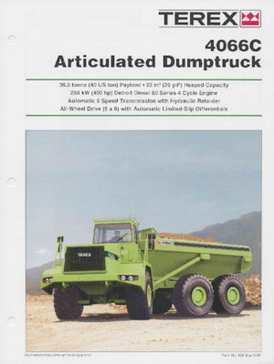 आर्टिकुलेटेड डंप ट्रक Terex 4066C