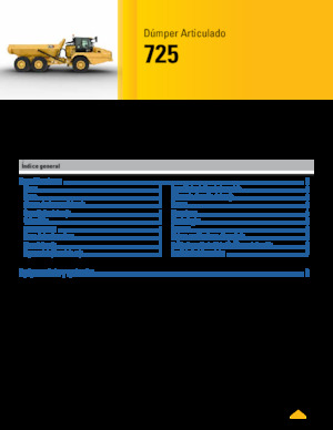 आर्टिकुलेटेड डंप ट्रक Caterpillar 725