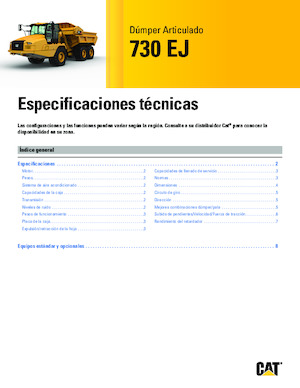 आर्टिकुलेटेड डंप ट्रक Caterpillar 730 EJ