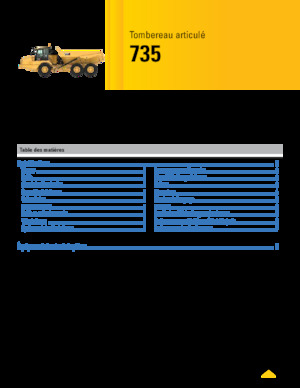 आर्टिकुलेटेड डंप ट्रक Caterpillar 735-04A