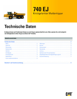 आर्टिकुलेटेड डंप ट्रक Caterpillar 740 EJ
