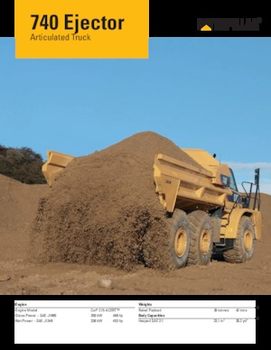आर्टिकुलेटेड डंप ट्रक Caterpillar 740 EJ