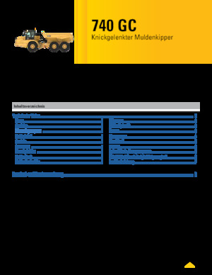 आर्टिकुलेटेड डंप ट्रक Caterpillar 740 GC