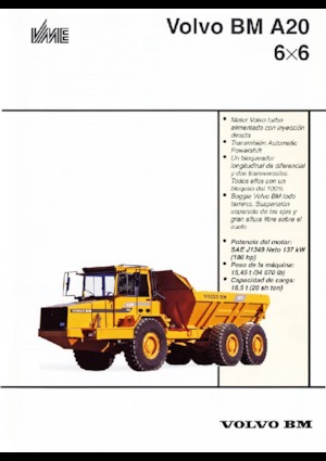 आर्टिकुलेटेड डंप ट्रक Volvo A 20 6x6