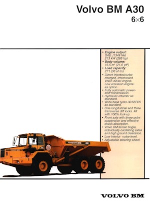 आर्टिकुलेटेड डंप ट्रक Volvo A 30  6x6