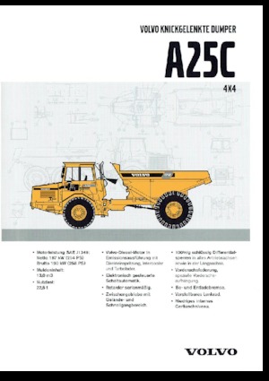 आर्टिकुलेटेड डंप ट्रक Volvo A25C 4x4
