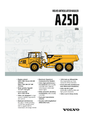 आर्टिकुलेटेड डंप ट्रक Volvo A25D (6x6)