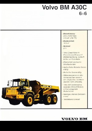 आर्टिकुलेटेड डंप ट्रक Volvo A30C 6x6