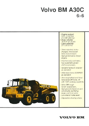 आर्टिकुलेटेड डंप ट्रक Volvo A30C 6x6