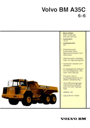 आर्टिकुलेटेड डंप ट्रक Volvo A35C 6x6