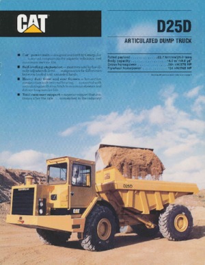 आर्टिकुलेटेड डंप ट्रक Caterpillar D 25 D