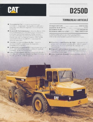 आर्टिकुलेटेड डंप ट्रक Caterpillar D250D