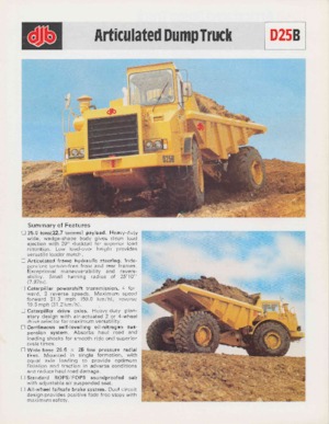 आर्टिकुलेटेड डंप ट्रक Caterpillar D25B