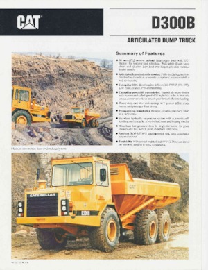 आर्टिकुलेटेड डंप ट्रक Caterpillar D300B