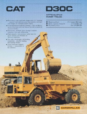 आर्टिकुलेटेड डंप ट्रक Caterpillar D30C