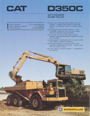 आर्टिकुलेटेड डंप ट्रक Caterpillar D350C