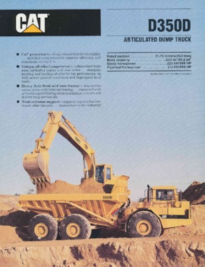 आर्टिकुलेटेड डंप ट्रक Caterpillar D350D