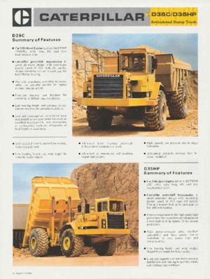 आर्टिकुलेटेड डंप ट्रक Caterpillar D35C