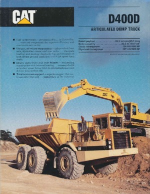 आर्टिकुलेटेड डंप ट्रक Caterpillar D400D