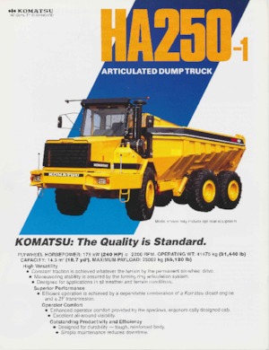 आर्टिकुलेटेड डंप ट्रक Komatsu HA250-1