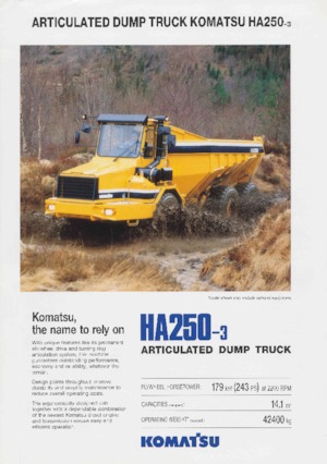 आर्टिकुलेटेड डंप ट्रक Komatsu HA250-3
