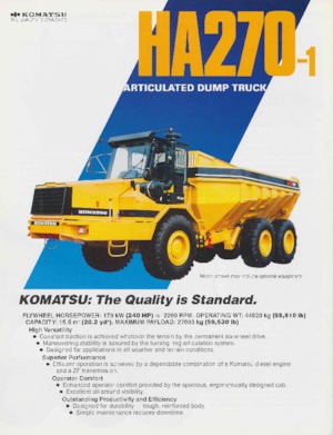 आर्टिकुलेटेड डंप ट्रक Komatsu HA270-1