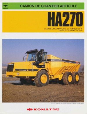 आर्टिकुलेटेड डंप ट्रक Komatsu HA270