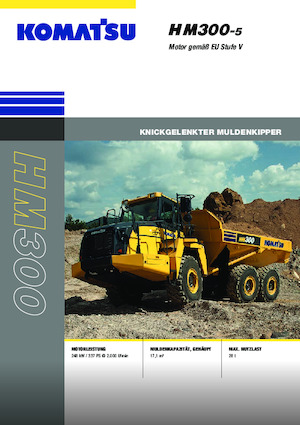 आर्टिकुलेटेड डंप ट्रक Komatsu HM300-5E0