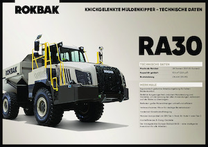 आर्टिकुलेटेड डंप ट्रक Rokbak RA30