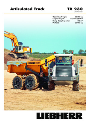 आर्टिकुलेटेड डंप ट्रक Liebherr TA 230