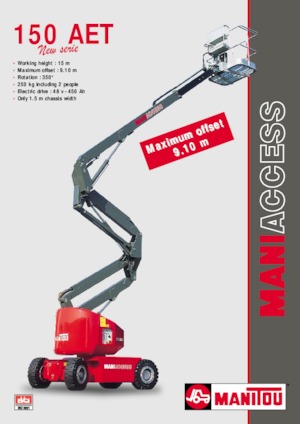 व्हील्ड आर्टिकुलेटिंग बूम लिफ्ट Manitou 150 AET