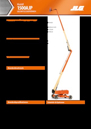 व्हील्ड आर्टिकुलेटिंग बूम लिफ्ट JLG 1500AJP