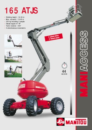 व्हील्ड आर्टिकुलेटिंग बूम लिफ्ट Manitou 165 ATJ