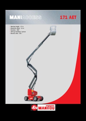व्हील्ड आर्टिकुलेटिंग बूम लिफ्ट Manitou 171 AET DS
