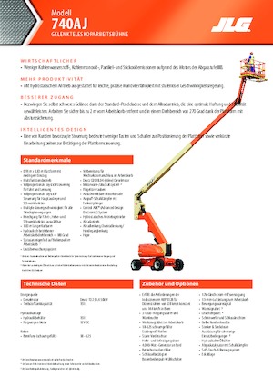 व्हील्ड आर्टिकुलेटिंग बूम लिफ्ट JLG 740AJ