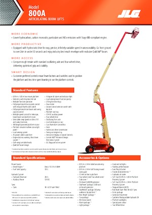 व्हील्ड आर्टिकुलेटिंग बूम लिफ्ट JLG 800A