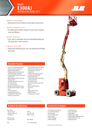व्हील्ड आर्टिकुलेटिंग बूम लिफ्ट JLG E300AJ