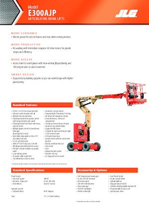 व्हील्ड आर्टिकुलेटिंग बूम लिफ्ट JLG E300AJP