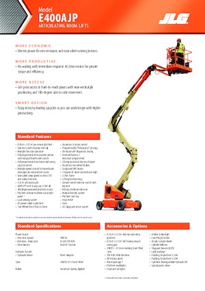 व्हील्ड आर्टिकुलेटिंग बूम लिफ्ट JLG E400AJP